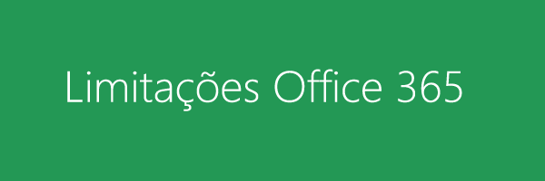 limitações do Office 365