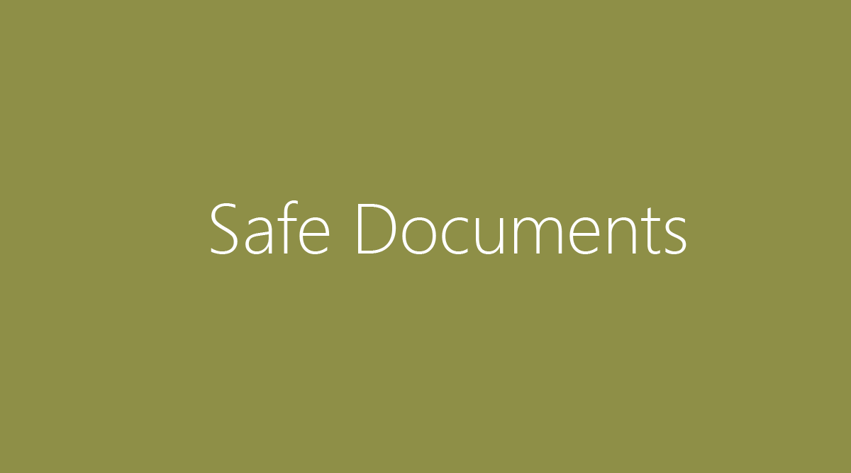 Safe Documents para Office 365 ProPlus Documentos seguros