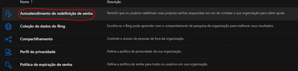 senha microsoft 365