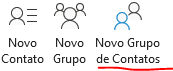 Novo grupo de contato no outlook