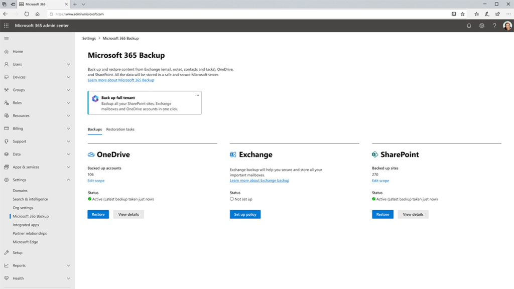 Microsoft 365 Backup